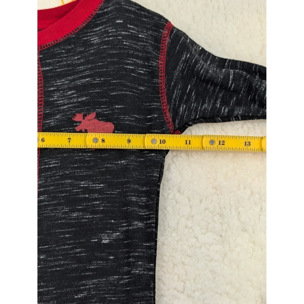Lazy One Kids Flap Jack Union Suit 4T Black Red Moose Caboose Pajamas boys girls